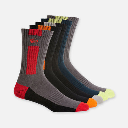 MEN'S COTTON CREW WORK SOCKS - 5 PACK