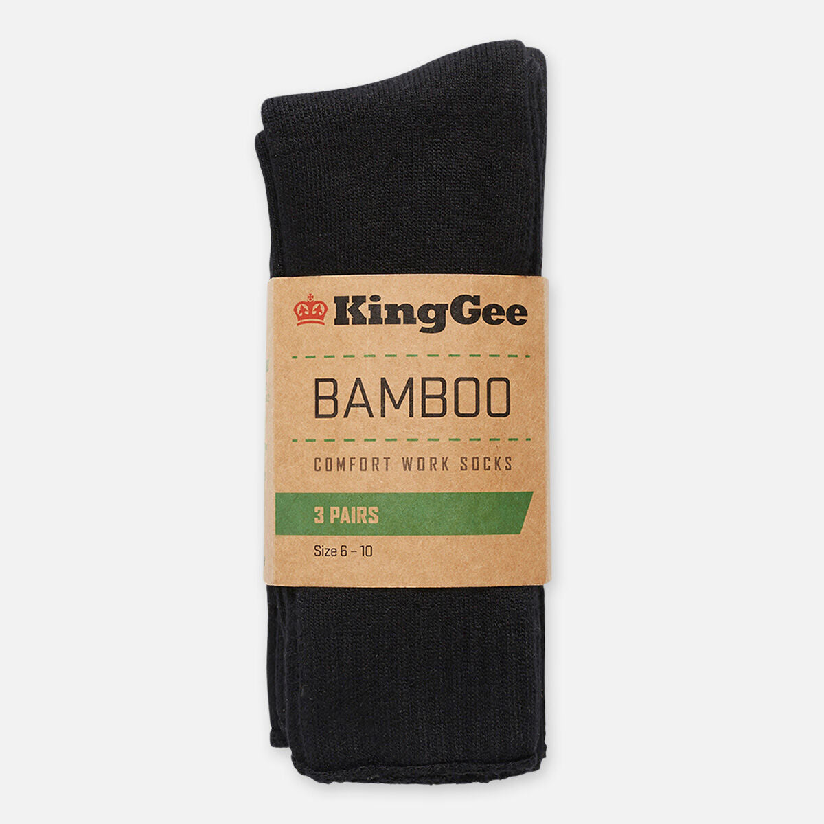 MEN'S BAMBOO CREW WORK SOCKS - 3 PACK