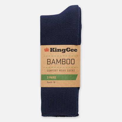 MEN'S BAMBOO CREW WORK SOCKS - 3 PACK