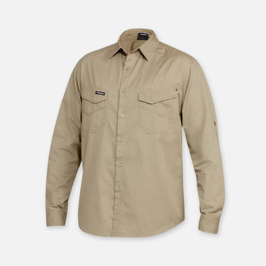 Tradies Lightweight Cotton Drill Long Sleeve Work Shirt