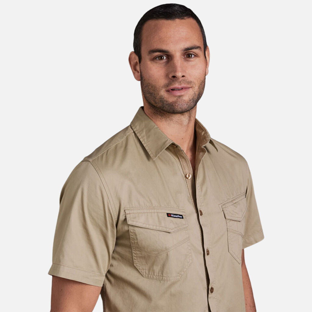 Tradies Lightweight Cotton Drill Short Sleeve Work Shirt