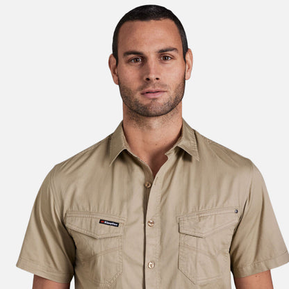 TRADIES LIGHTWEIGHT COTTON DRILL SHORT SLEEVE WORK SHIRT