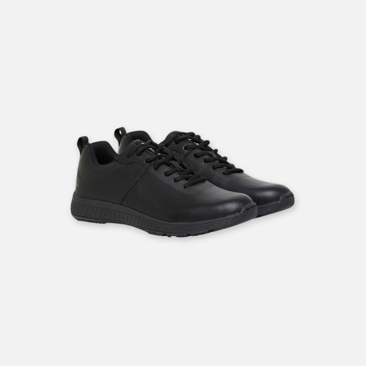 SUPERLITE LEATHER LACE UP WORK SHOES - BLACK