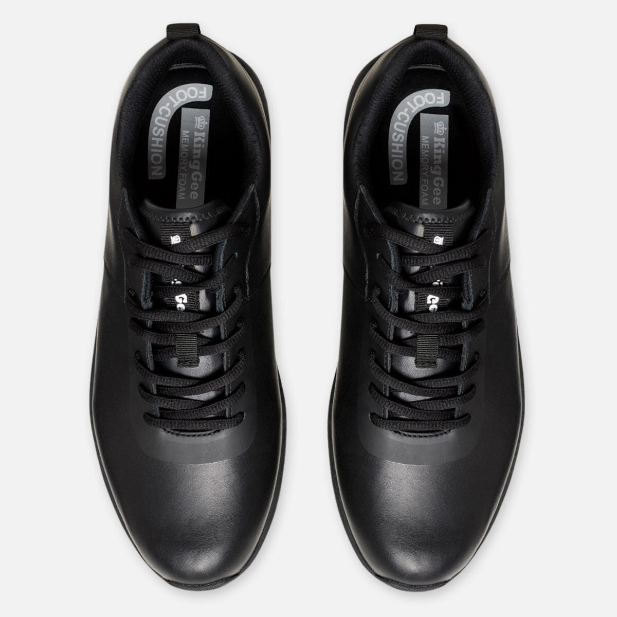 SUPERLITE LEATHER LACE UP WORK SHOES - BLACK