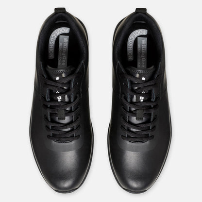 SUPERLITE LEATHER LACE UP WORK SHOES - BLACK