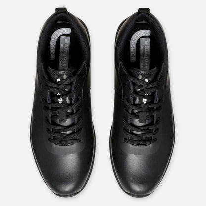 Superlite Leather Lace Up Work Shoes - Black