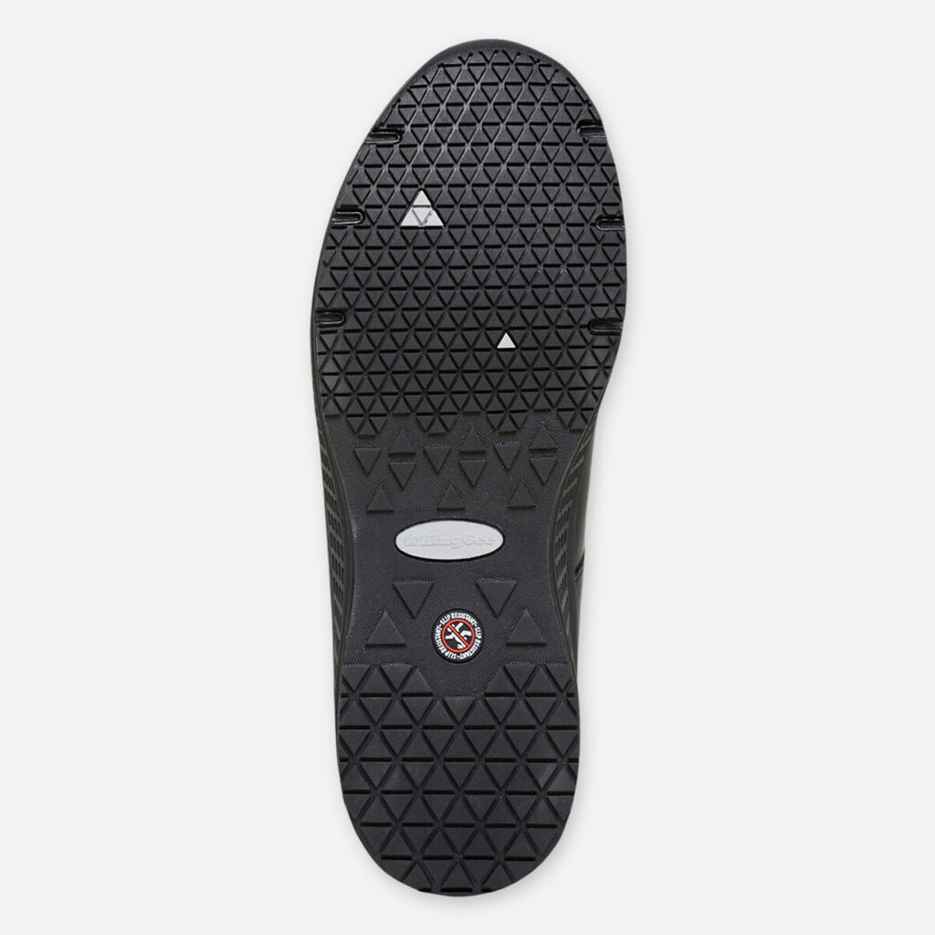 Superlite Leather Lace Up Work Shoes - Black