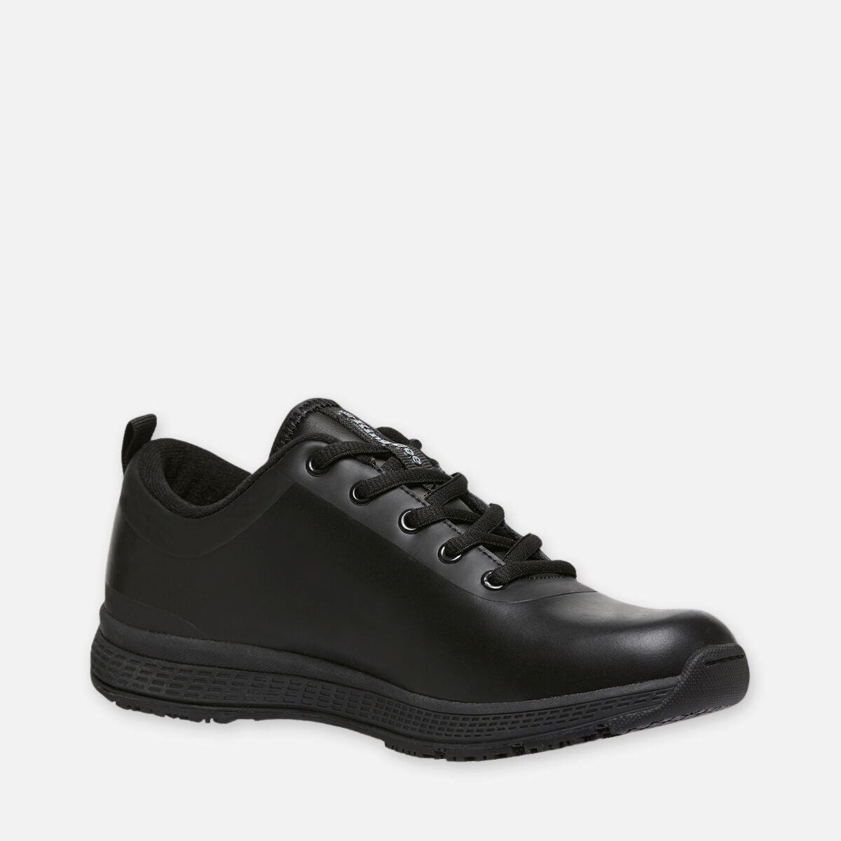 Women's Superlite Leather Lace-Up Work Shoes - Black
