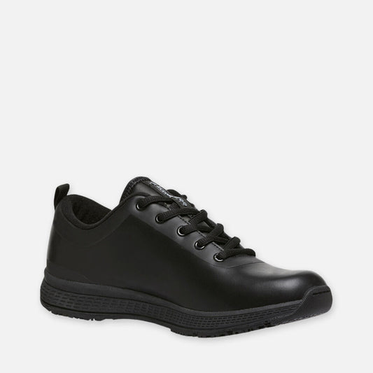 Women's Superlite Leather Lace-Up Work Shoes - Black