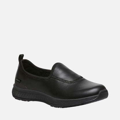 Women's Superlite Leather Slip-On Work Shoes -Black