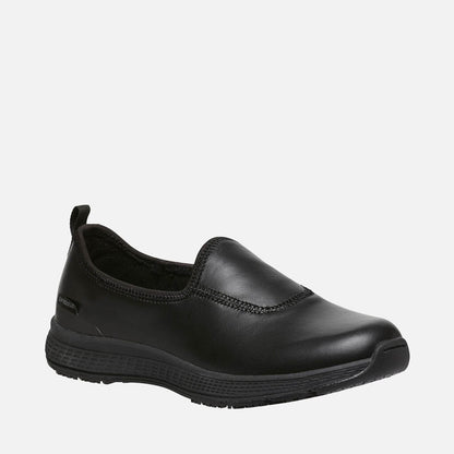 Women's Superlite Leather Slip-On Work Shoes -Black