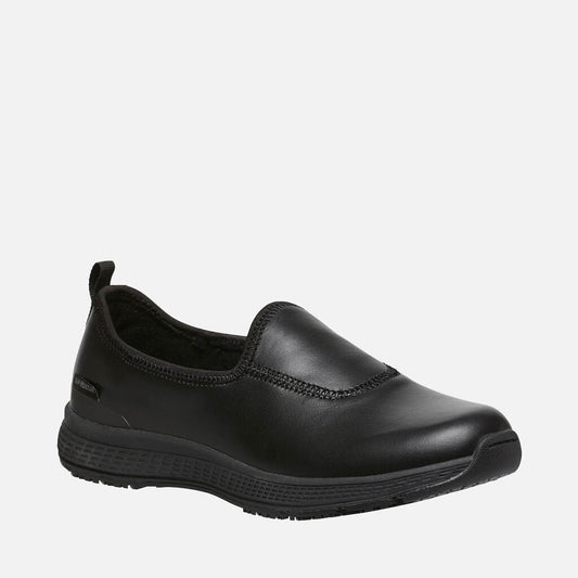 Women's Superlite Leather Slip-On Work Shoes -Black