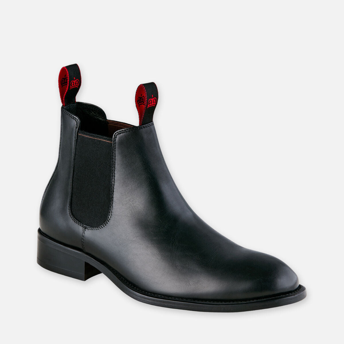 Urban Leather Gusset Dress Boots - Black