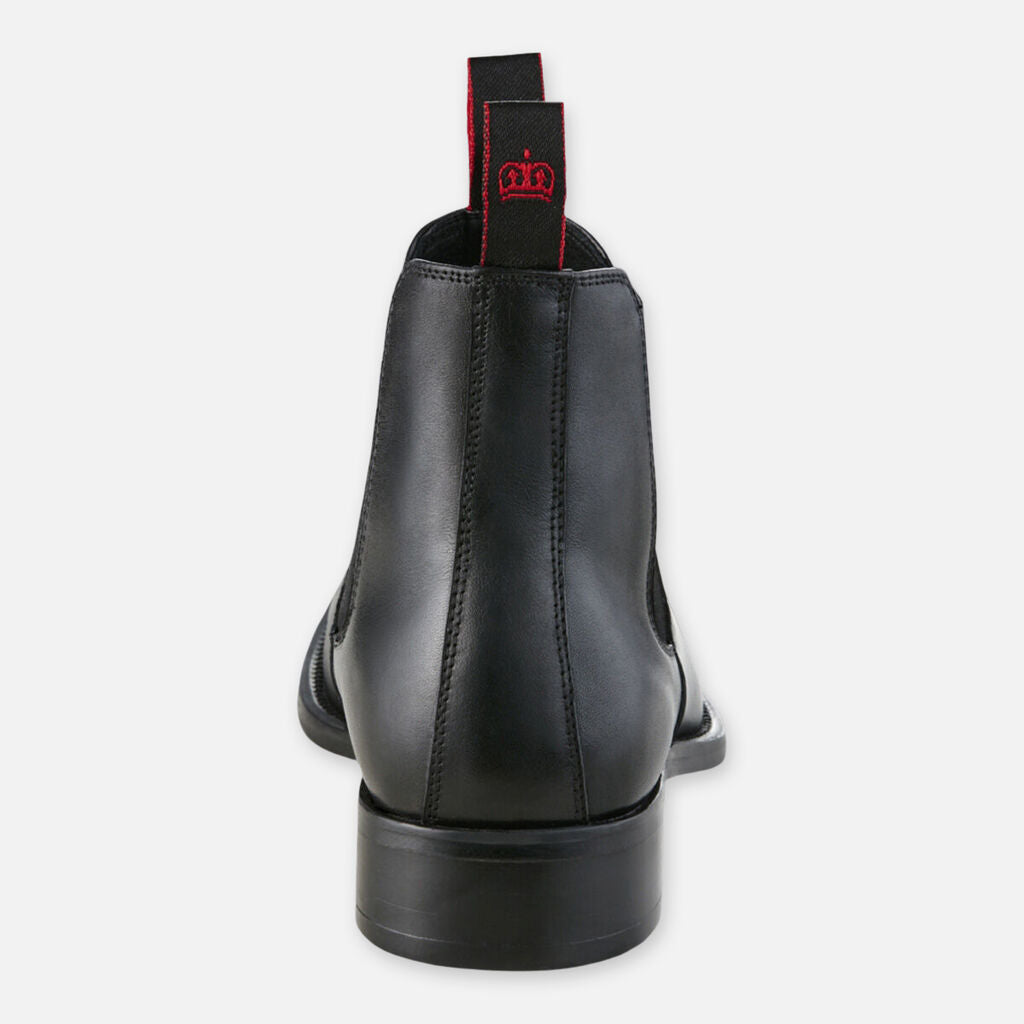 Urban Leather Gusset Dress Boots - Black