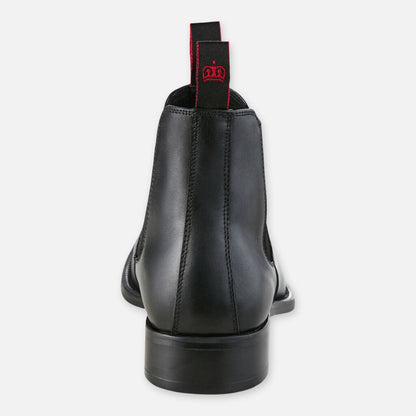 Urban Leather Gusset Dress Boots - Black