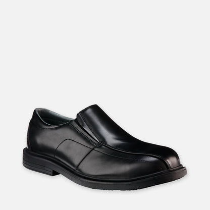 Collins Leather Slip On Safety Toe Shoes - Black