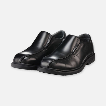 Collins Leather Slip On Safety Toe Shoes - Black