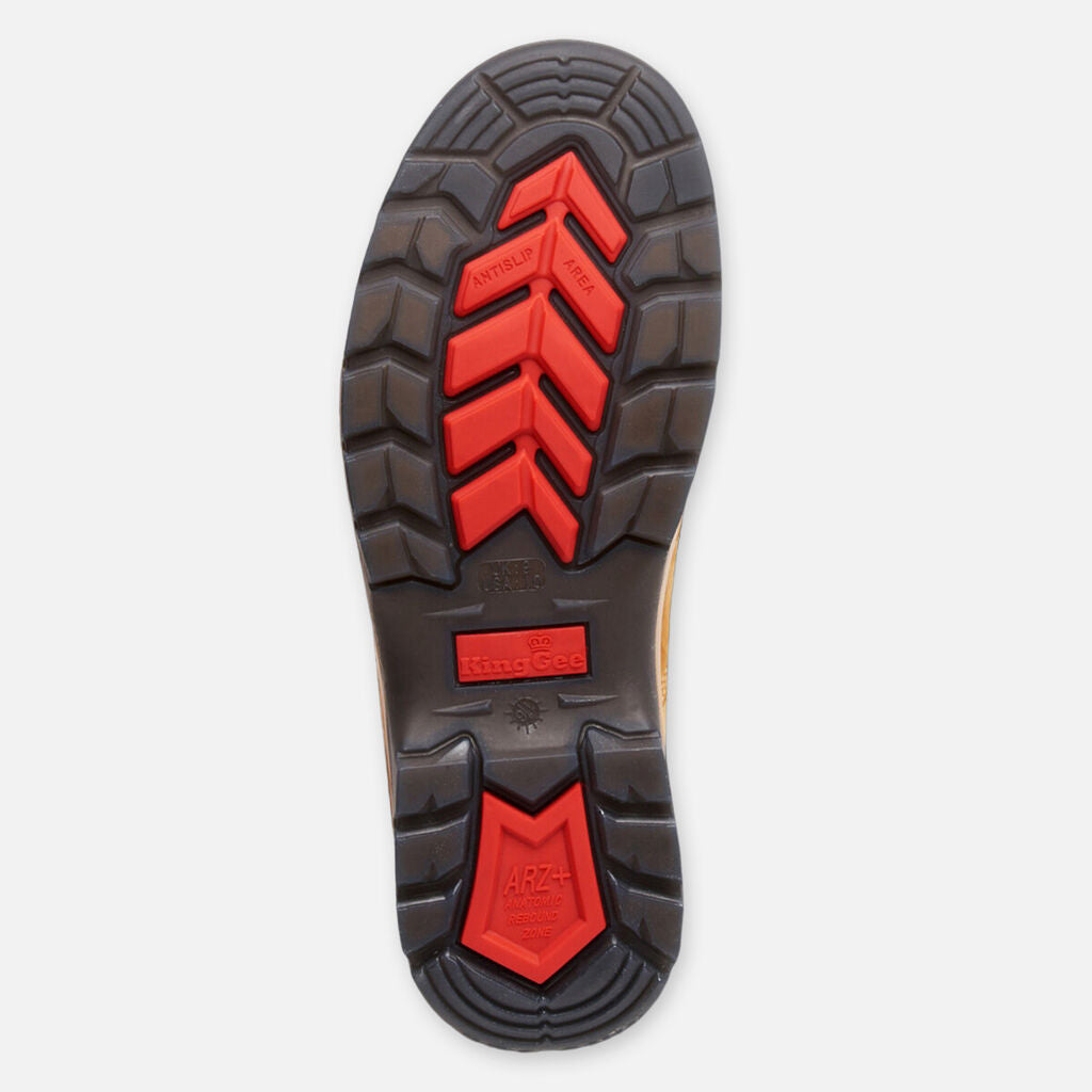 Tradie Gusset Steel Cap Safety Boots With Scuff Cap - Wheat