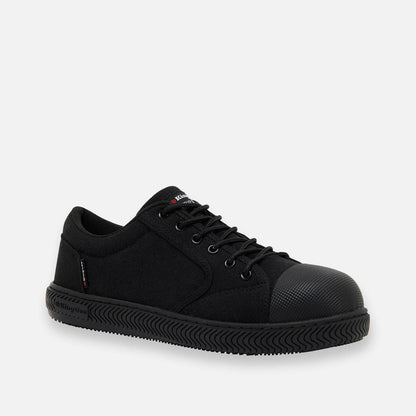 Grip 3000 Slip Resistant Canvas Safety Shoes - Black