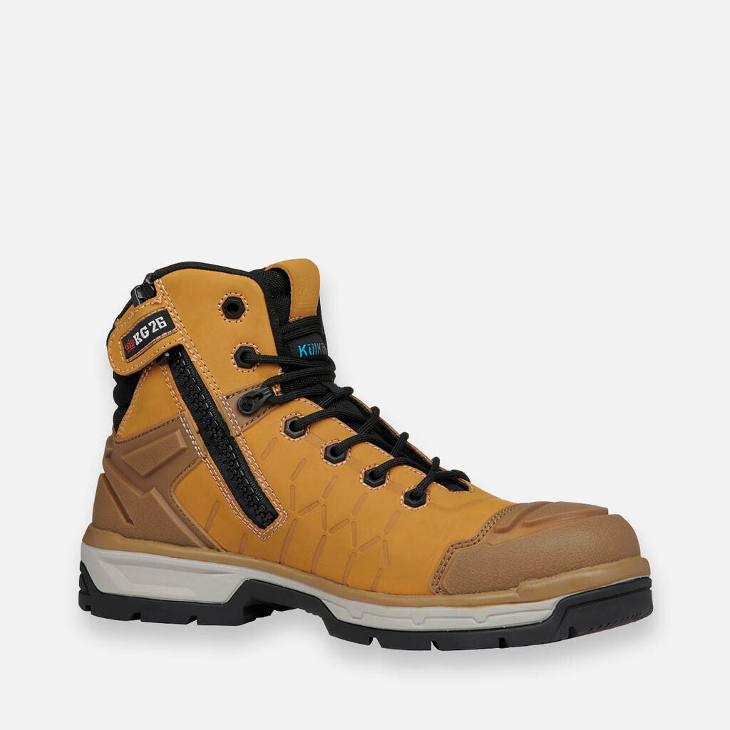 Quantum Hybrid Zip/Lace Composite Toe Work Boots 5" - Wheat