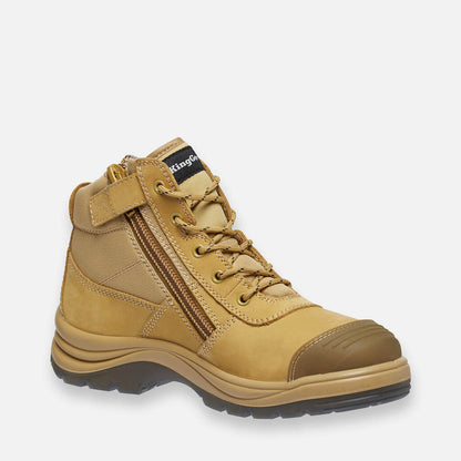 Tradie Puncture Resistant Steel Cap Work Boots 5" - Wheat