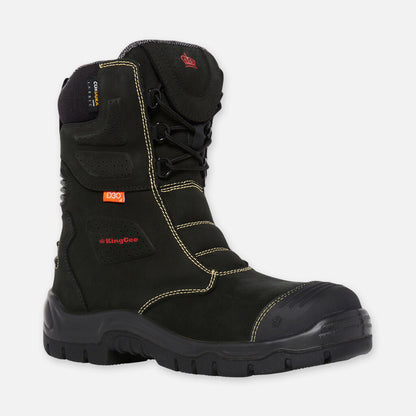 Bennu Rigger Steel Toe Safety Work Boots With Scuff Cap - Black