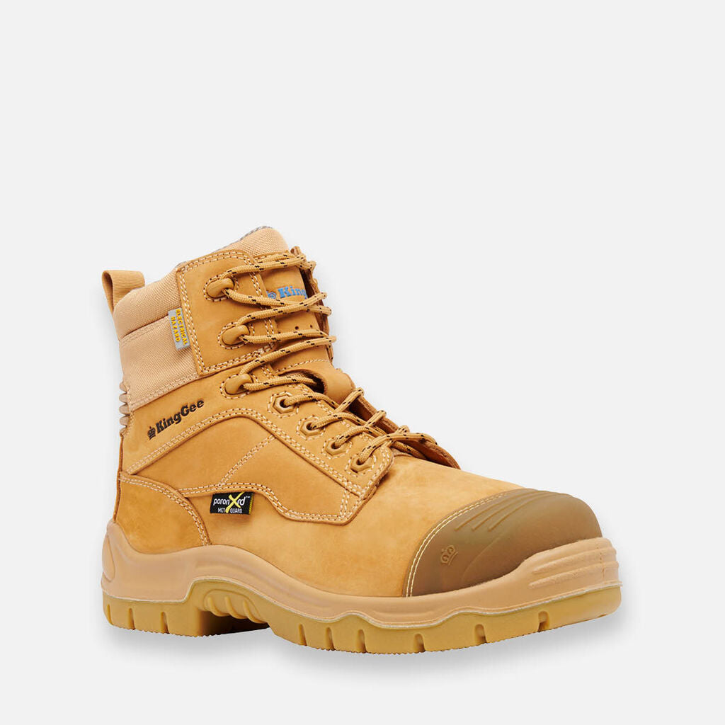 Phoenix Metguard Composite Toe Safety Work Boots 6" - Wheat