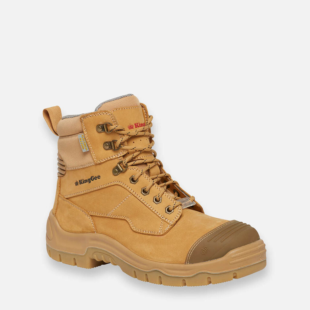 Phoenix Zip/Lace Composite Safety Work Boots 6" - Wheat