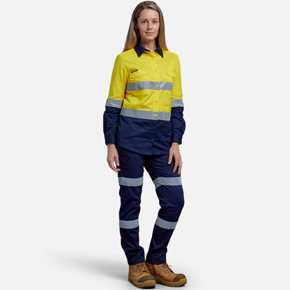 WOMEN'S STRETCH BIOMOTION REFLECTIVE WORK PANTS