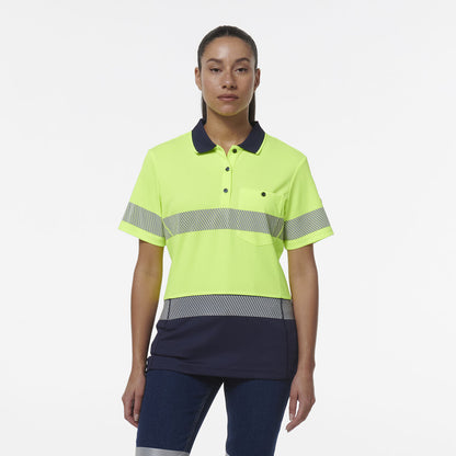 Womens Workcool Hyperfreeze Spliced Short Sleeve Polo with Segmented Tape