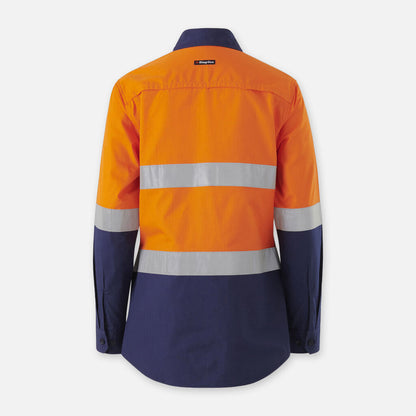 Womens Workcool Vented Spliced Spliced Shirt Taped Long Sleeve
