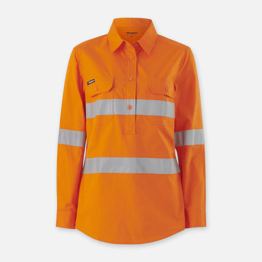 Womens Workcool Vented Closed Front Shirt Taped Long Sleeve
