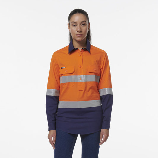 Womens Workcool Vented Closed Front Reflective Shirt