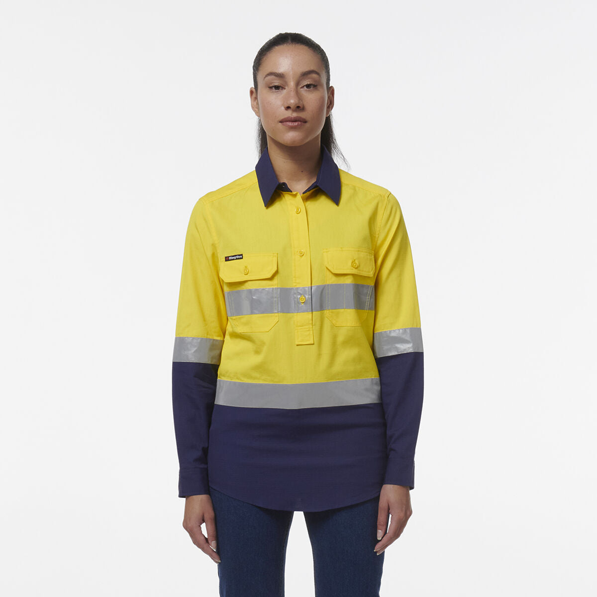 Womens Workcool Vented Closed Front Reflective Shirt