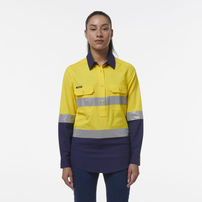 Womens Workcool Vented Closed Front Reflective Shirt