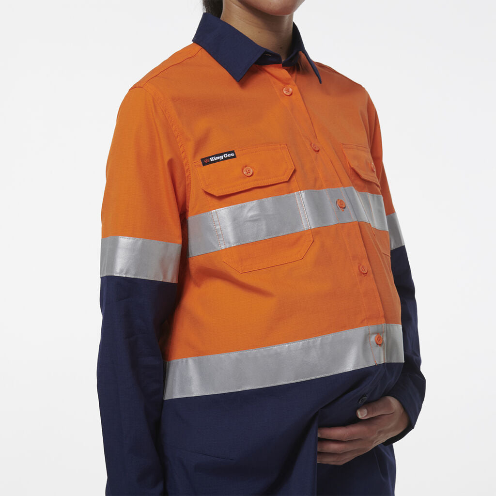 Womens Workcool Maternity Reflective Shirt