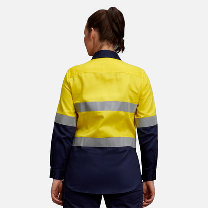 WOMEN'S HI-VIS REFLECTIVE LONG SLEEVE WORK SHIRT