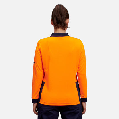 WOMEN'S WORKCOOL HYPERFREEZE HI-VIS LONG SLEEVE POLO SHIRT