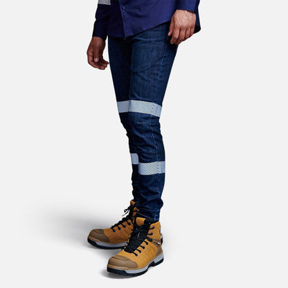 Urban Coolmax Stretch Slim Reflective Denim Work Jeans