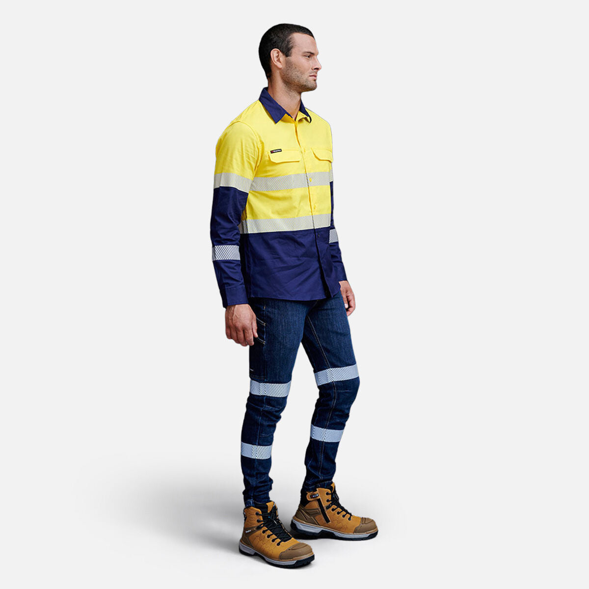 URBAN COOLMAX STRETCH SLIM REFLECTIVE DENIM WORK JEANS