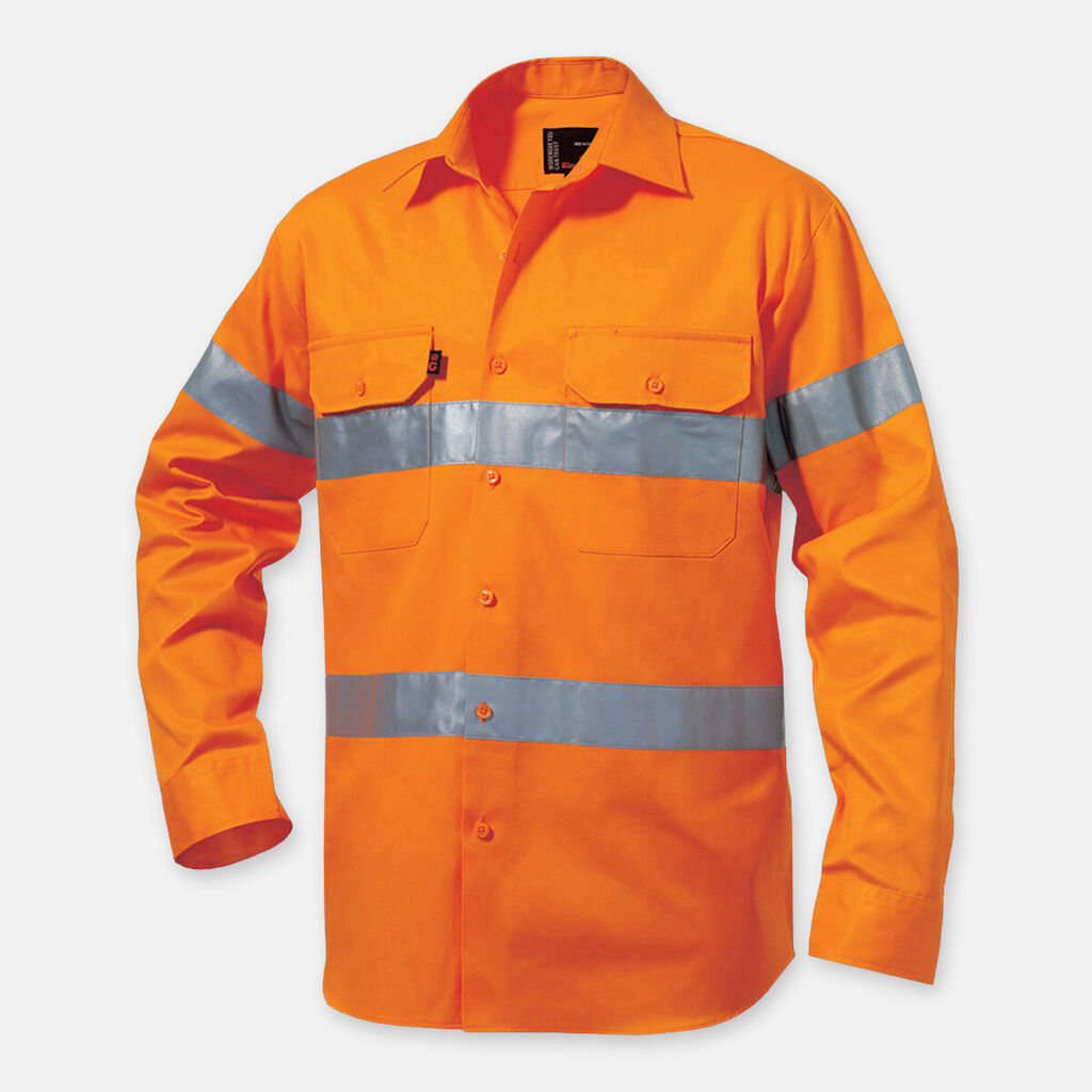 Originals Hi-Vis Reflective Long Sleeve Drill Work Shirt