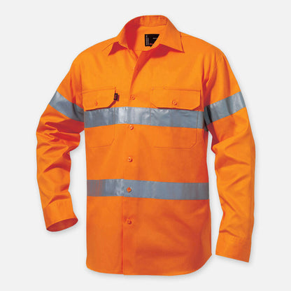 Originals Hi-Vis Reflective Long Sleeve Drill Work Shirt