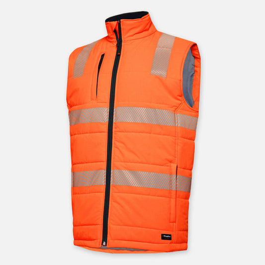 HI-VIS REFLECTIVE RIPSTOP PUFFER WORK VEST
