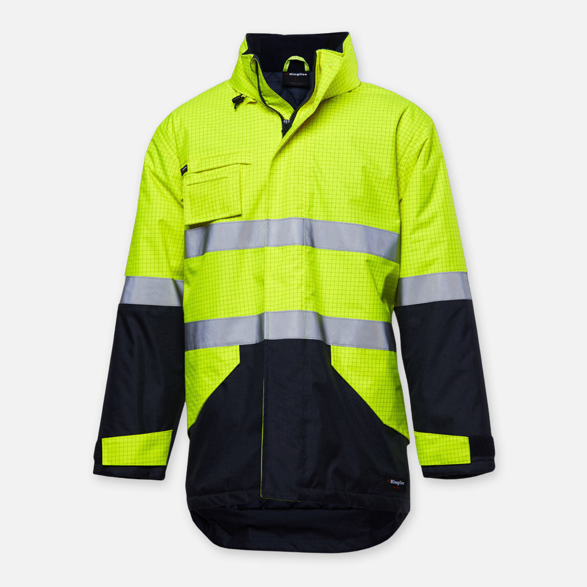 HI-VIS ANTI STATIC WATERPROOF REFLECTIVE WORK JACKET
