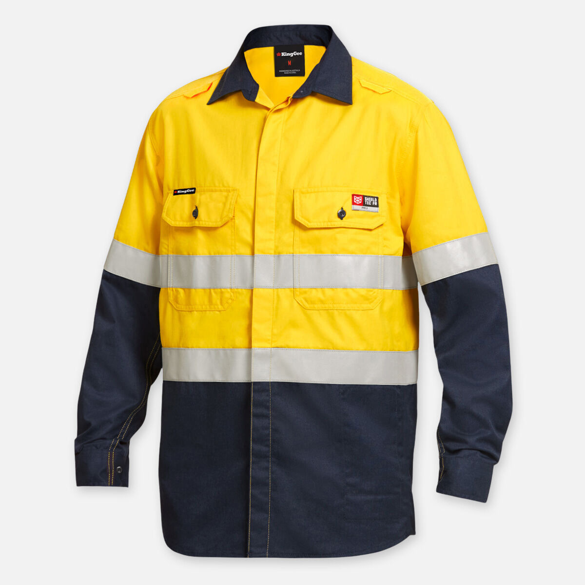 Shieldtec Lenzing FR Hi-Vis Spliced Open Front Taped Shirt