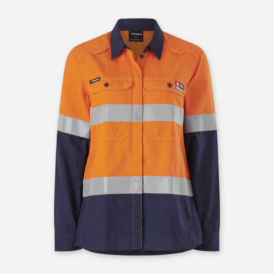 Women’s Shieldtec Lenzing FR Hi-Vis Spliced Open Front Taped Shirt