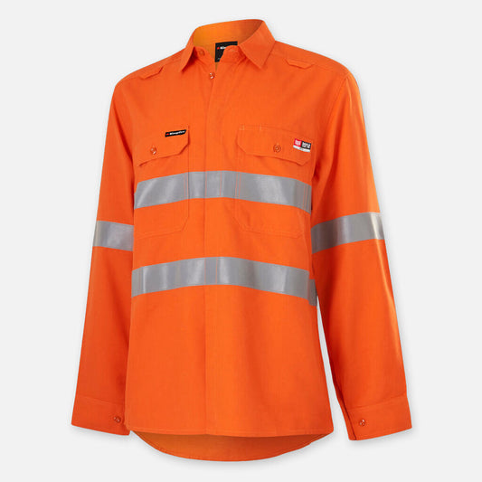 Women’s Shieldtec Lenzing FR Hi-Vis Open Front Taped Shirt