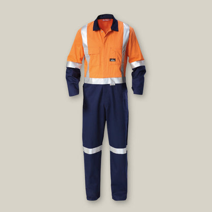 Hi-Vis 2Tone Taped Cotton Drill Coverall