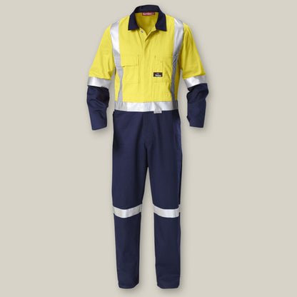 Hi-Vis 2Tone Taped Cotton Drill Coverall