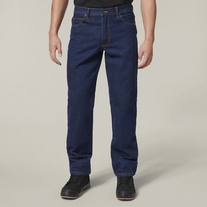 Heavy Duty Washed Denim Work Jeans